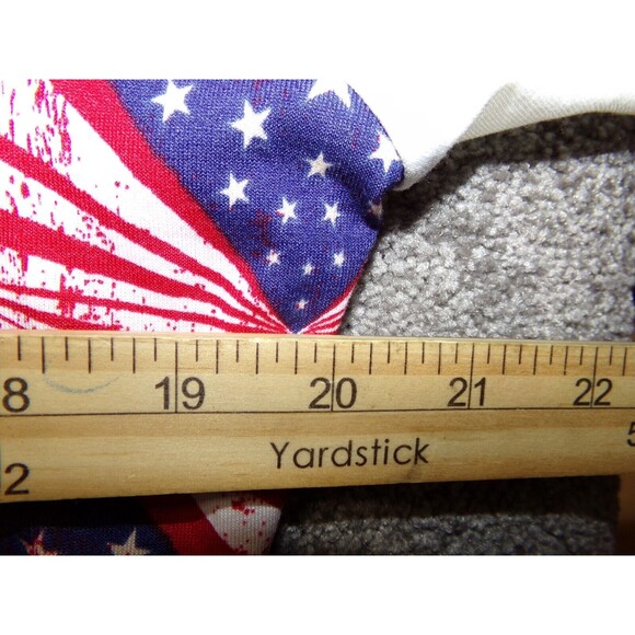 Lularoe Medium Randy Raglan Red White Blue stars & stripes Americana Top size M - Picture 7 of 8